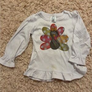 Cute Turkey Long Sleeve Tee for Kids